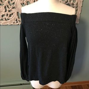 NWOT Loft Shimmer Blouse On Off the Shoulder Top